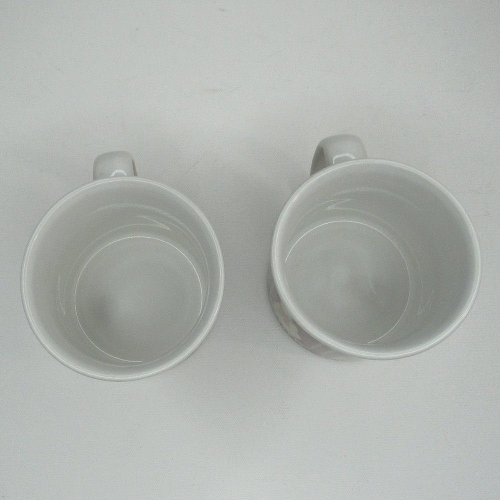 Debbie Mumm Christmas Set of 2 "Checkerboard Snowman" Ceramic Cocoa Mugs - Picture 6 of 9